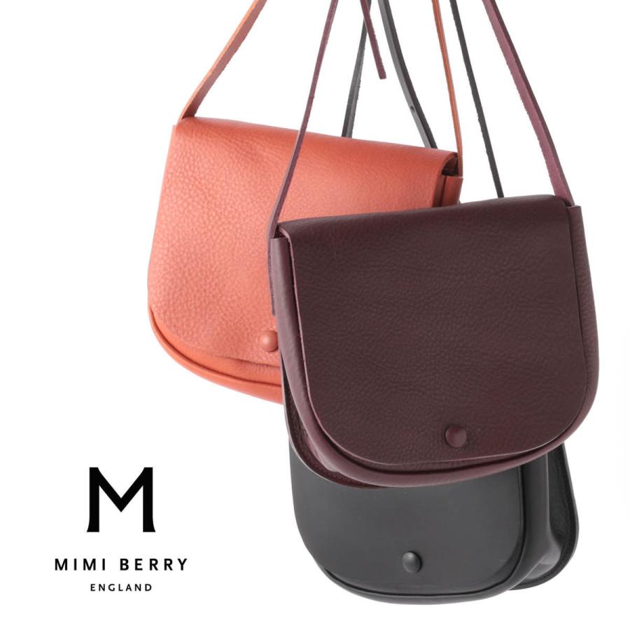MIMI BERRY ミミベリー 正規品 本革レザー ショルダー バッグ BETH 英国製 MADE IN ENGLAND BLACK ...