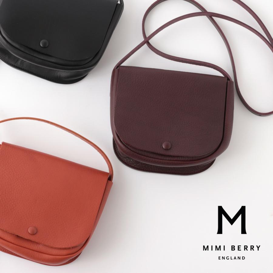 MIMI BERRY ミミベリー 正規品 本革レザー ショルダー バッグ BETH 英国製 MADE IN ENGLAND BLACK ...