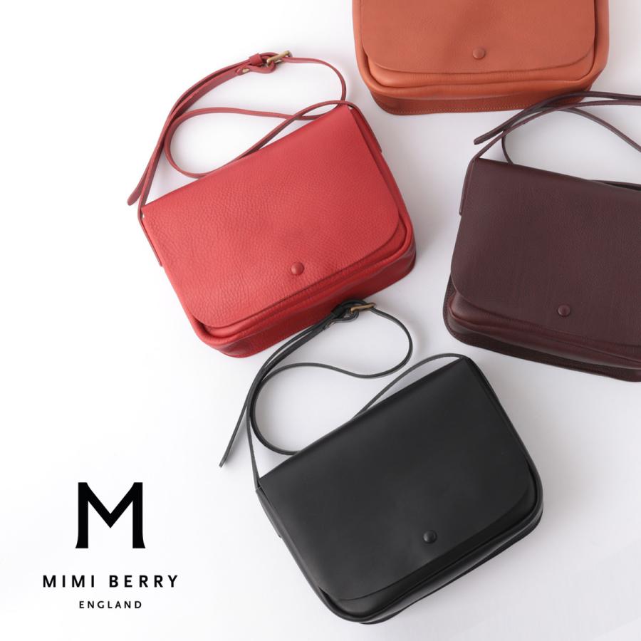 MIMI BERRY ミミベリー 正規品 本革レザー ショルダー バッグ LAURA 英国製 MADE IN ENGLAND BLACK ...