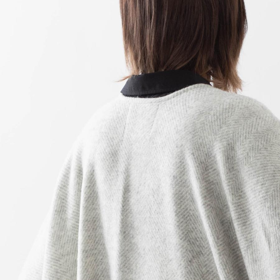 MOON メリノウール ポンチョストール プレーン チェック 5色 女性 男性