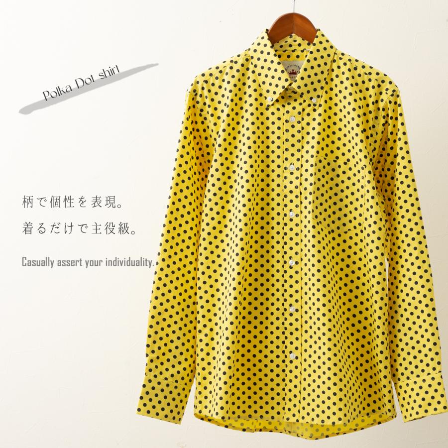 RELCO 長袖シャツ ポルカドット 水玉 レルコ レトロ ブラック