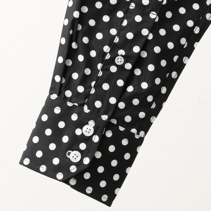 RELCO 長袖シャツ ポルカドット 水玉 レルコ レトロ ブラック