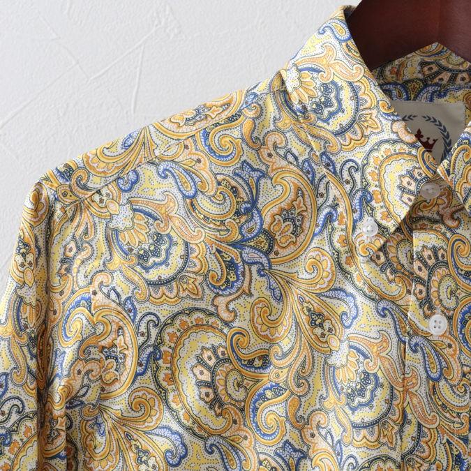 Relco メンズ 長袖シャツ ペイズリー レルコ レトロ マスタード イエロー モッズファッション Mshtpsmustard クローゼスト 通販 Yahoo ショッピング