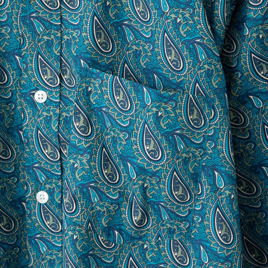 RRL ペイズリー柄 ブルーシャツ 長袖 POLO RALPH LAUREN ポロ ラルフローレン ペイズリー柄 B.Dシャツ