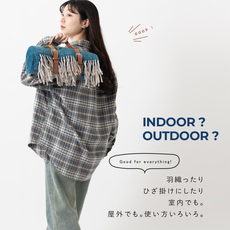 TWEED MILL（ツイードミル） 70x183cm ブランケット ラグ ヘリンボーン