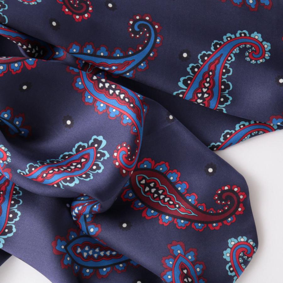 Tootal Vintage メンズ シルク スカーフ ペイズリー blue red