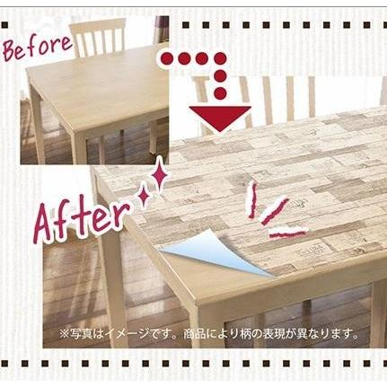 貼ってはがせる テーブルデコレーション 90×150cm シャビーウッド ベージュ|ukiukiland|03