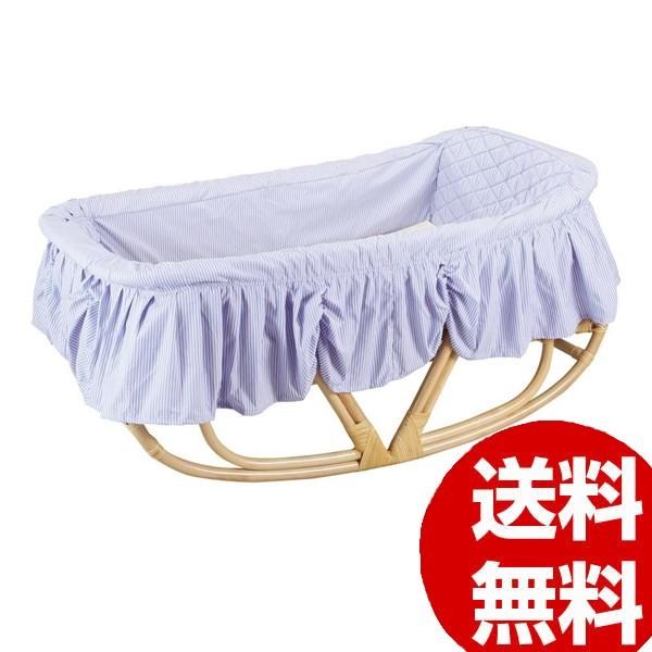 ゆりかご 51nf B フリル付 その他寝具 ベビーベッド 籐 今枝ラタン ヨーラン ヨーラン