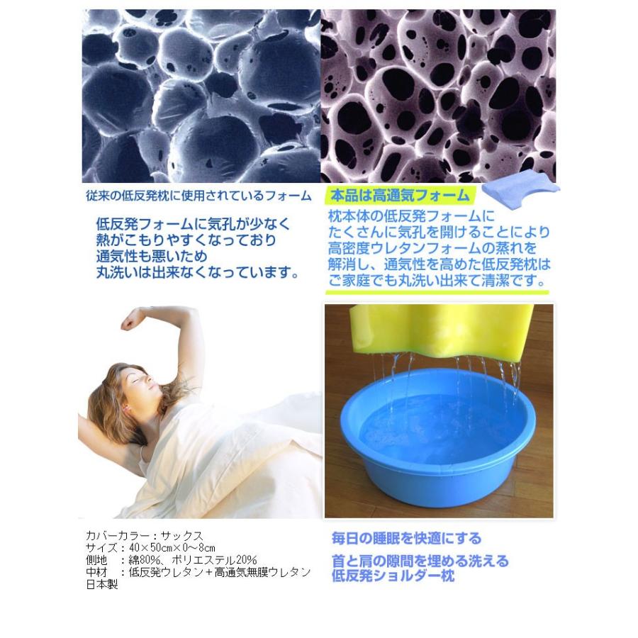 枕 首と肩の隙間を埋める洗える低反発ショルダー枕 自然な姿勢 丸洗い