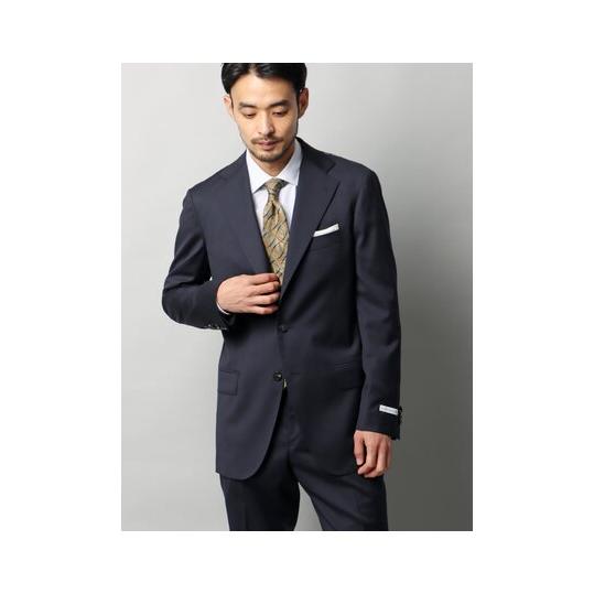 【スーツスクエア】メンズ スーツ 3つボタン Loro Piana 365 無地 TR27 ネイビー系の画像