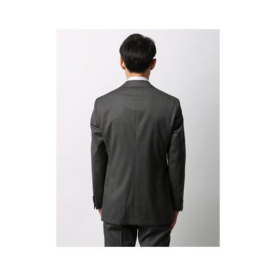 【スーツスクエア】メンズ スーツ 3つボタン Loro Piana 365 無地 TR27 グレー系の画像