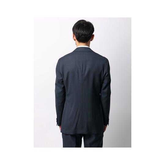 【スーツスクエア】メンズ スーツ 3つボタン Loro Piana  ZELANDER グレンチェック TR27 ネイビー系の画像