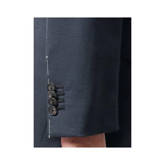 【スーツスクエア】メンズ スーツ 3つボタン Loro Piana  ZELANDER グレンチェック TR27 ネイビー系の画像