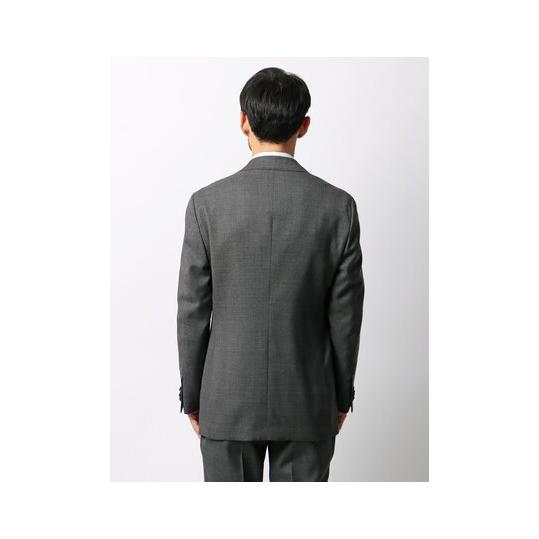 【スーツスクエア】メンズ スーツ 3つボタン Loro Piana  ZELANDER グレンチェック TR27 グレー系の画像