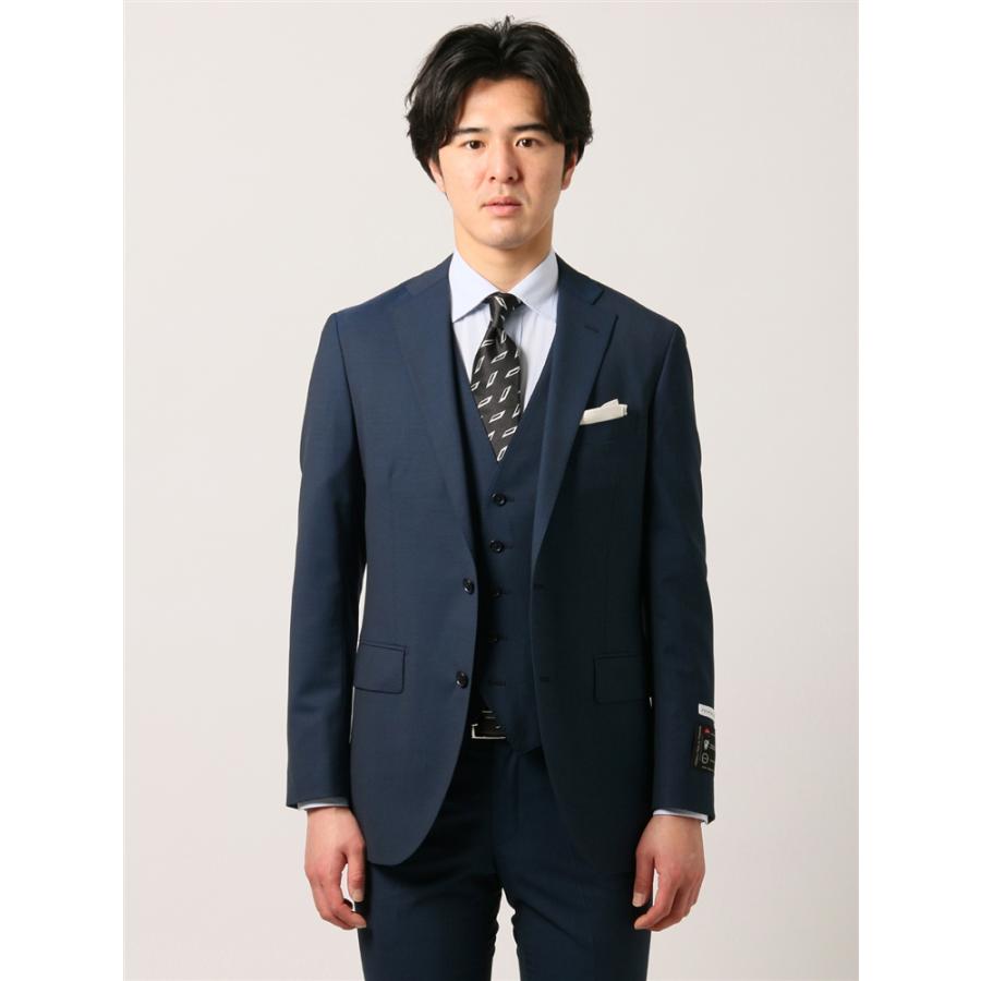 スーツスクエア】メンズ スーツ スリーピース 2つボタン FORMAL 無地 