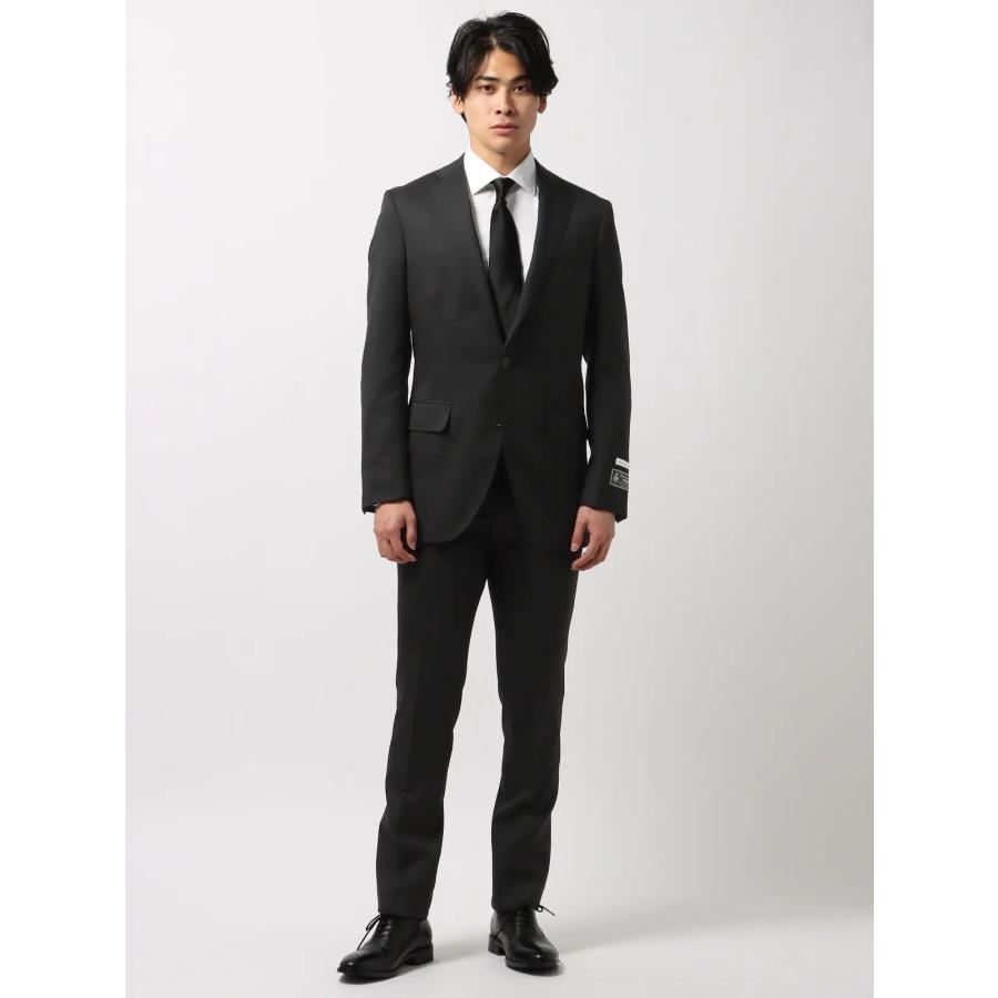 【スーツスクエア】メンズ スーツ スリーピース 2つボタン FORMAL 無地 FIT CH22 ブラックの画像