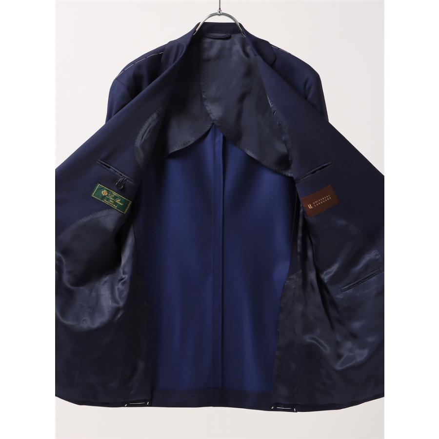 【スーツスクエア】メンズ スーツ 2つボタン Loro Piana 365 無地 CH22 ブルー系の画像