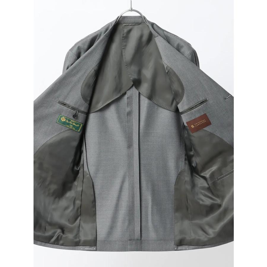 【スーツスクエア】メンズ スーツ 3つボタン Loro Piana 365 無地 TR24 グレー系の画像
