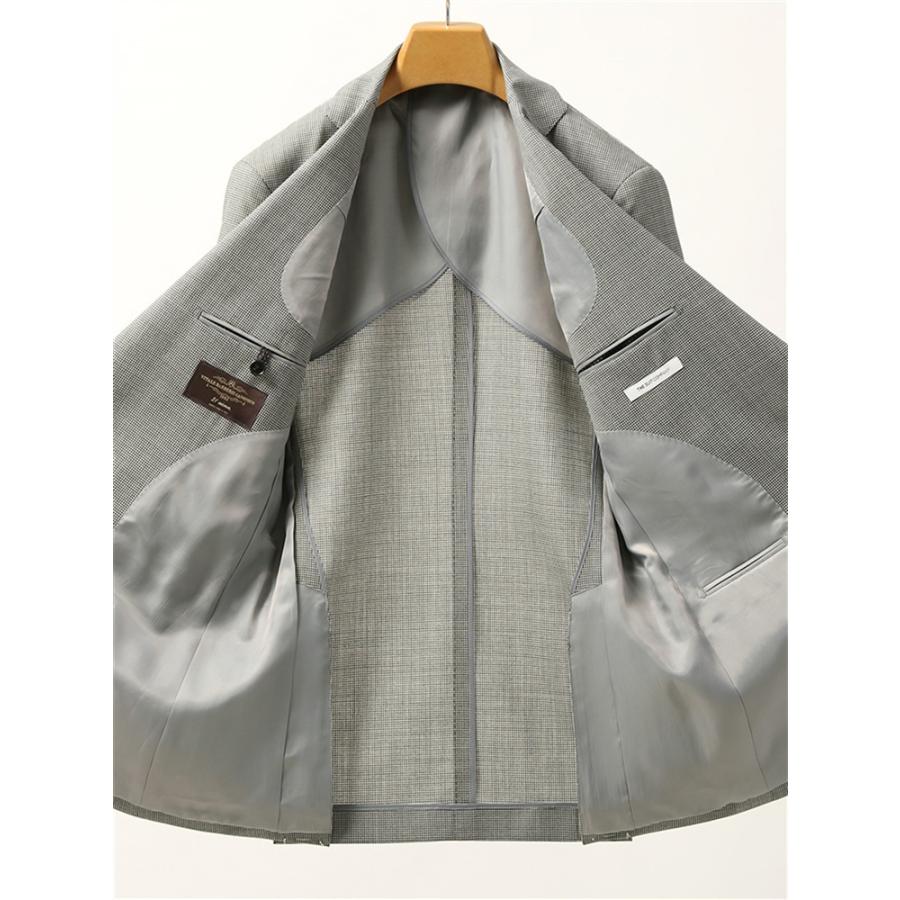 未使用級美品　バーニーズニューヨーク　カノニコ生地　スーツ　グレー　裏地グリーン 未使用級美品 バーニーズニューヨーク カノニコ生地 スーツ