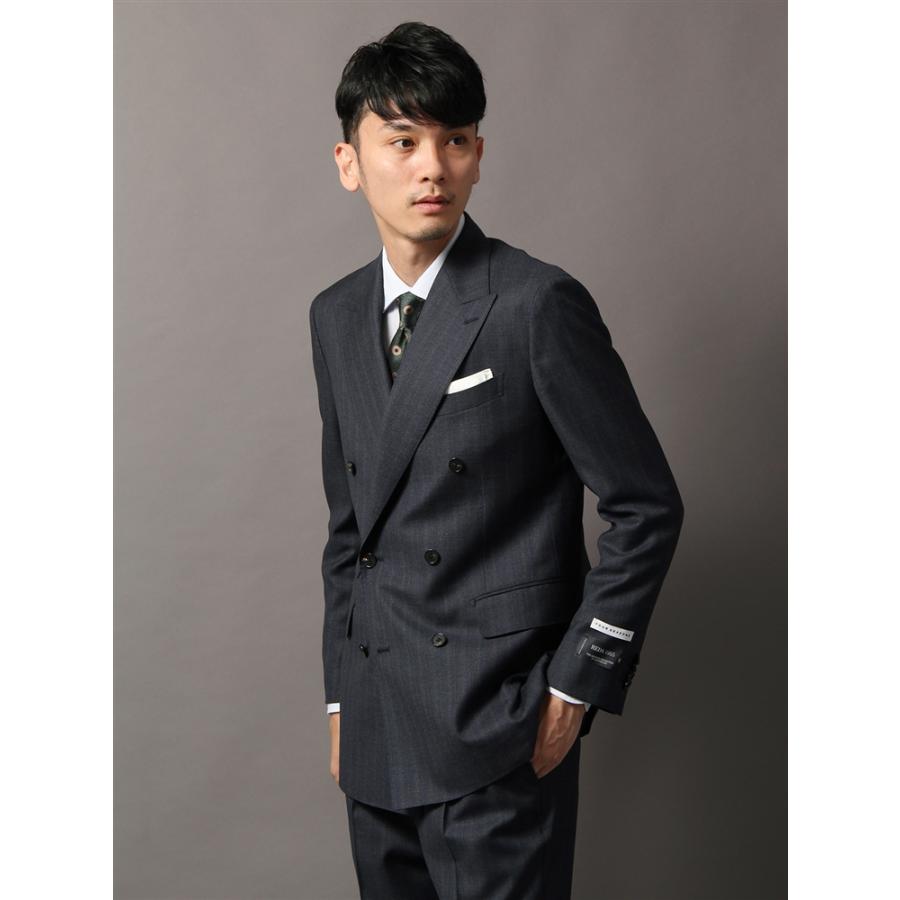新作揃え Ch 19 Fit ダブルブレストスーツ ザ スーツカンパニー ブルー オルタネートストライプ Dg