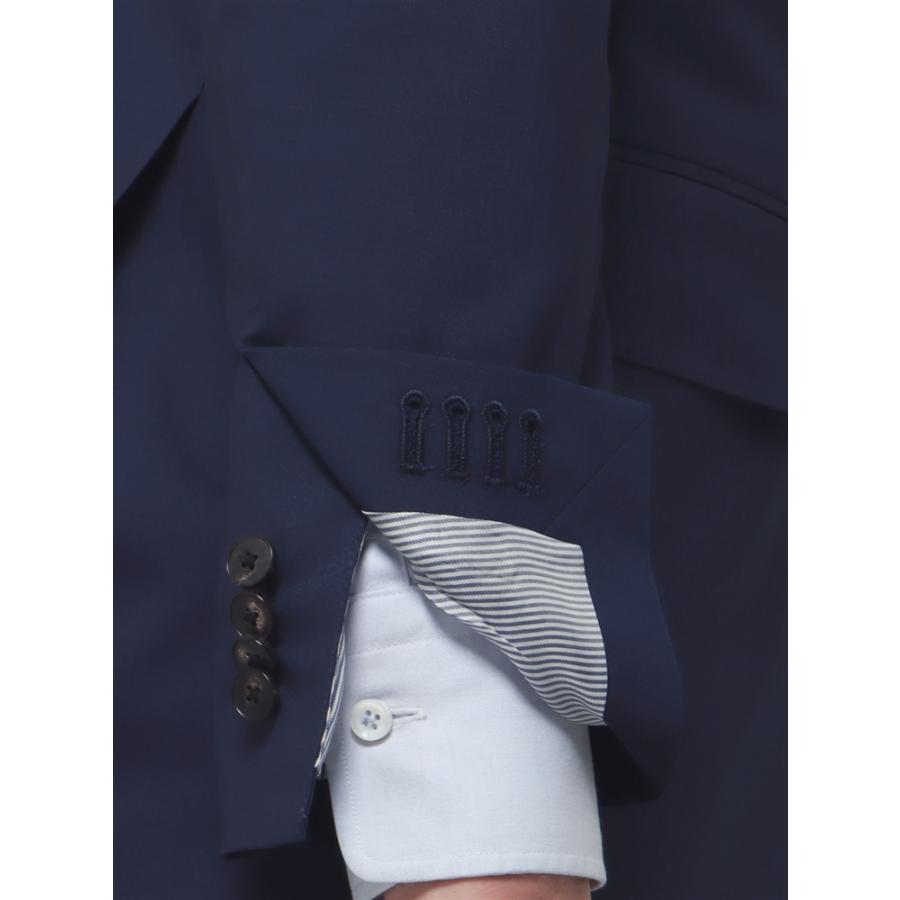 【スーツスクエア】メンズ スーツ 3つボタン CANONICO Super150's 無地 TR24 ブルー｜uktsc｜08