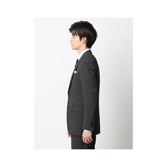 【スーツスクエア】メンズ 伸びるスーツ ツーパンツ ウォッシャブル ストレッチ 2つボタン ハウンドトゥース CH22 グレー系の画像