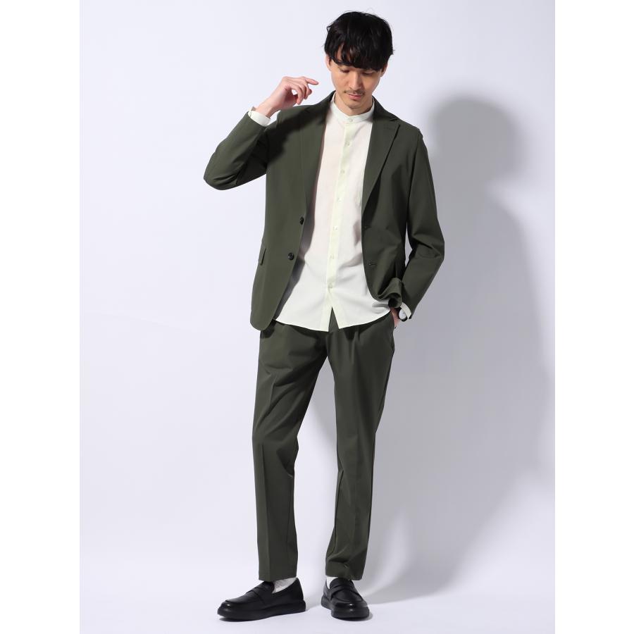 【超美品】カーキ グリーンスーツセット (ジャケット・スラックス) SUIT SQUARE 【スーツスクエア】 ジャケット＆パンツ