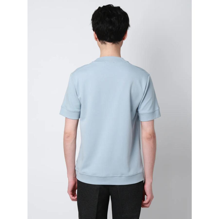 【スーツスクエア】メンズ オフィT Tシャツ 半袖 ウォッシャブル 吸水速乾 UVカット プレーティング天竺 無地 ブルー系 | SUIT SQUARE | 03