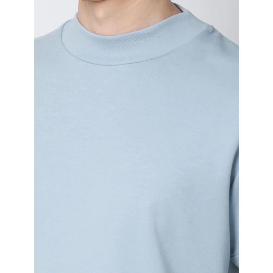 【スーツスクエア】メンズ オフィT Tシャツ 半袖 ウォッシャブル 吸水速乾 UVカット プレーティング天竺 無地 ブルー系 | SUIT SQUARE | 04