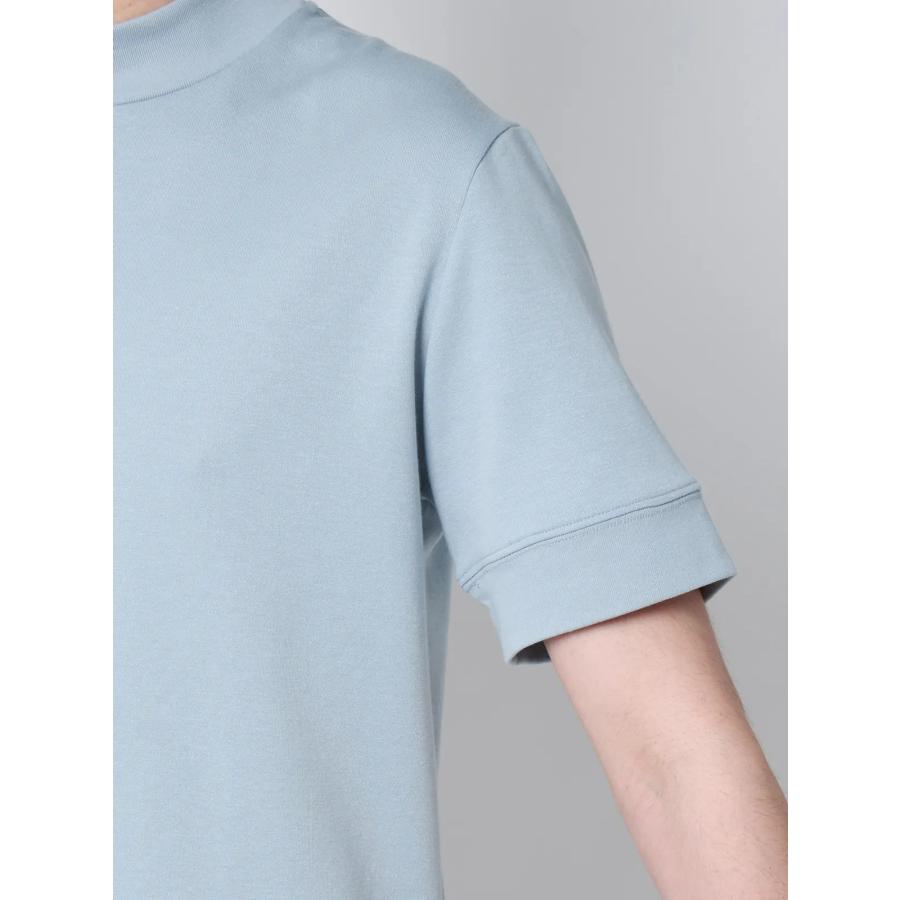 【スーツスクエア】メンズ オフィT Tシャツ 半袖 ウォッシャブル 吸水速乾 UVカット プレーティング天竺 無地 ブルー系 | SUIT SQUARE | 05