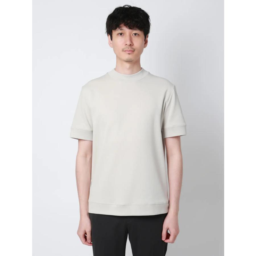 【スーツスクエア】メンズ オフィT Tシャツ 半袖 ウォッシャブル 吸水速乾 UVカット プレーティング天竺 無地 グレー系 | SUIT SQUARE | 01