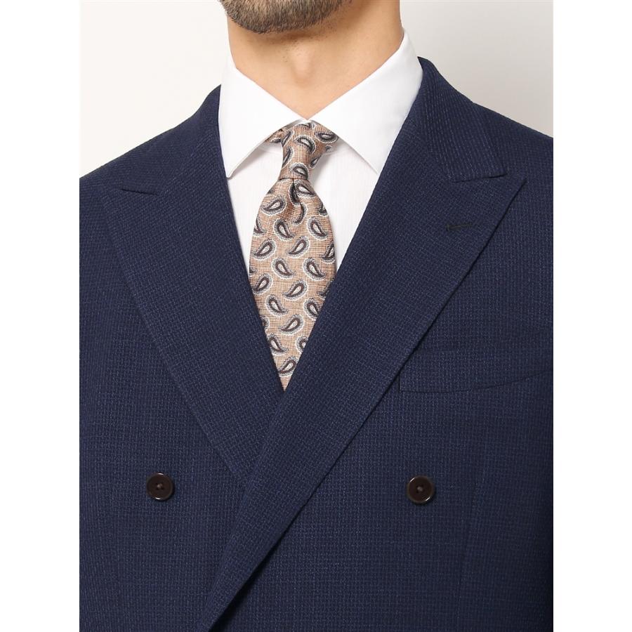 つボタン CANONICO LYCRAブレンドウールストレッチ メッシュダブル