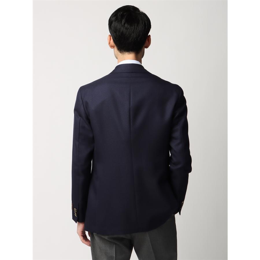 ネイビー ダブルブレスト テーラードジャケット EU48 カノニコ生地 SUIT SQUARE（スーツスクエア） 【スーツスクエア】メンズ ダブル
