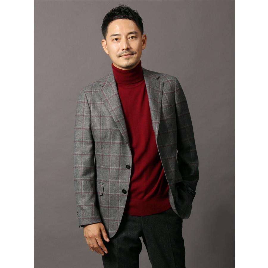 Reda Super110 Sウール ソフトツイードウインドーペーン柄ジャケット ミディアムグレー Ge ザ スーツカンパニーyahoo 店 通販 Yahoo ショッピング