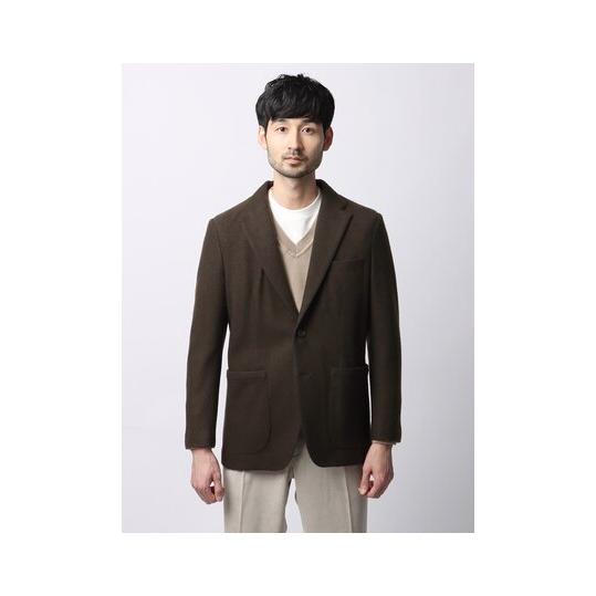 ダークブラウン スリムフィットジャケット クールビズ【洗える／軽量／清涼／ストレッチ】ハイツイストドライ