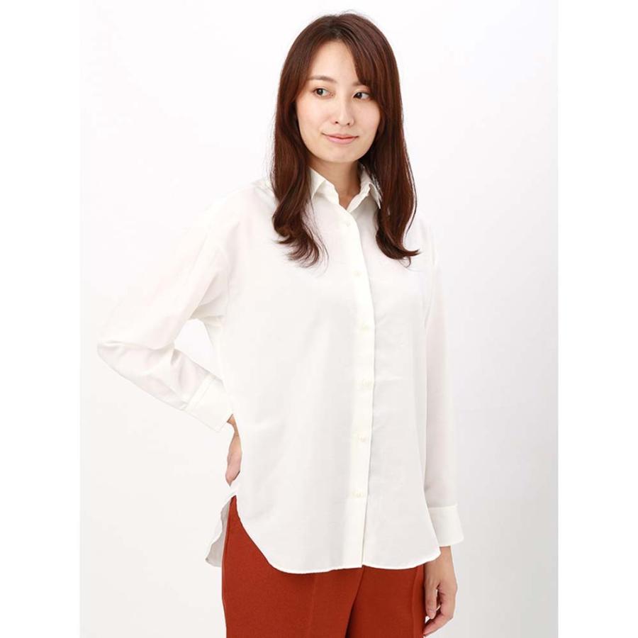 シャツ ブラウス レディース ハンドウォッシュ コットンライトタンブラー レギュラーカラーパールボタンシャツ オフホワイト 価格見直し商品 ザ スーツカンパニーpaypayモール店 通販 Paypayモール