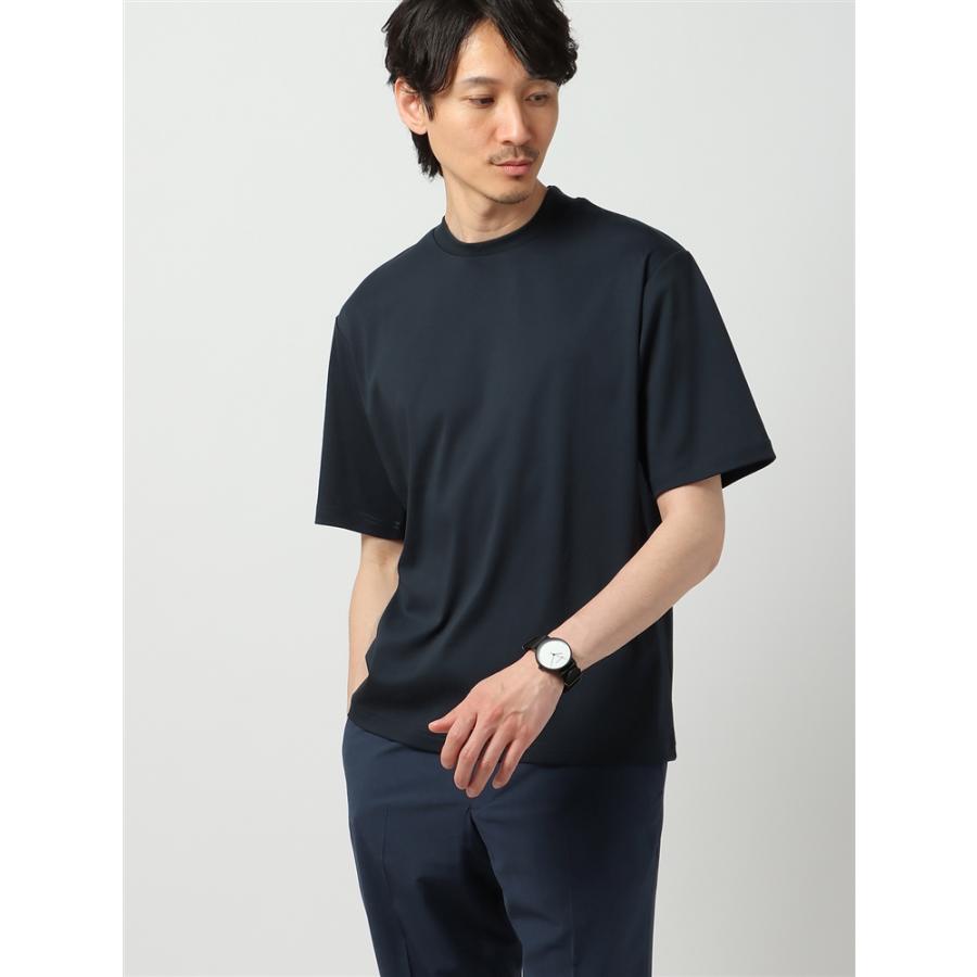 【スーツスクエア】メンズ Tシャツ クルーネック ウォッシャブル シルケットスムース COMMUTECH ビジネス カジュアル クールビズ ベージュ｜uktsc｜12