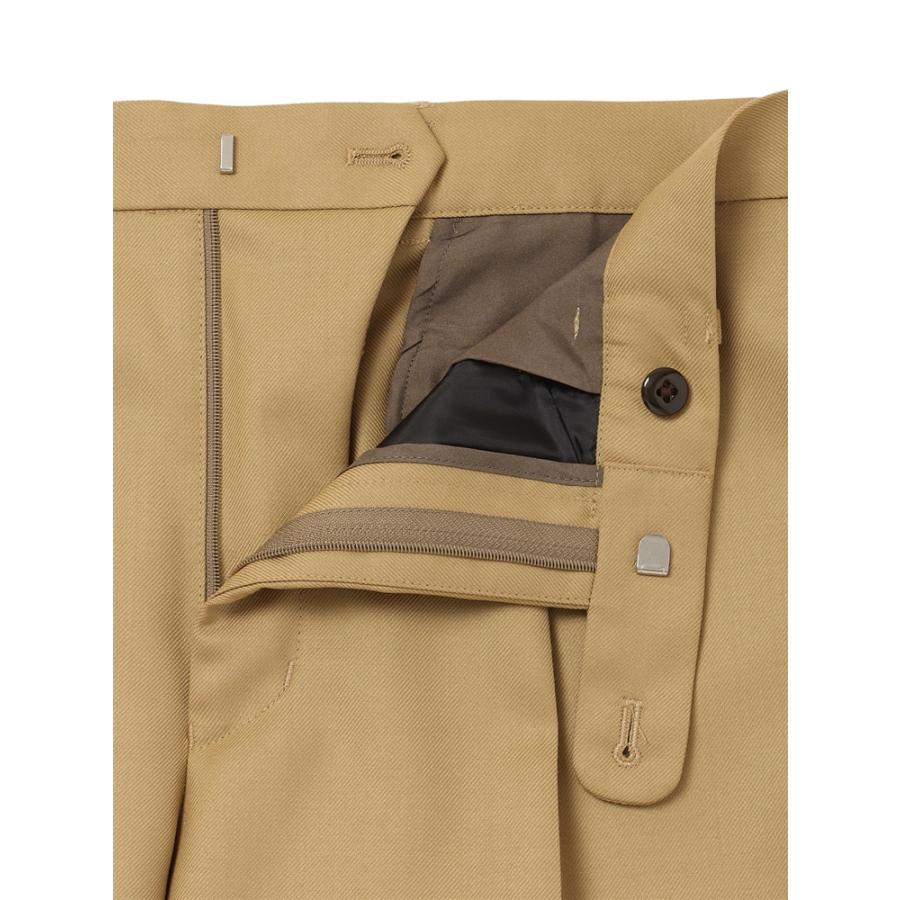 ICB パンツスーツ　ウォッシャブル　ベージュ ジャケット／Vカラー／ウォッシャブル／ストレッチ／TRツイル