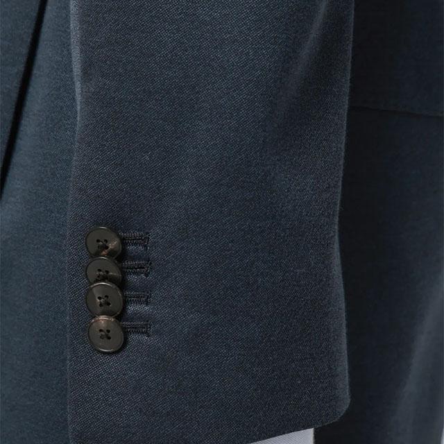 【スーツスクエア】メンズ 春夏 スーツ 涼しい ひんやり 上下セット 背広 紳士服 ブルー 青 ストレッチ 接触冷感 無地 シングルブレスト 3つボタン段返り 背抜きの画像