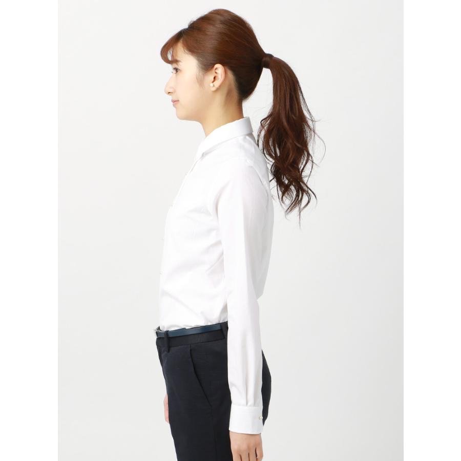 シャツ ブラウス レディース Destyle High Quality Blouse パールボタンレギュラーカラー ストライプ ホワイト ザ スーツカンパニーpaypayモール店 通販 Paypayモール