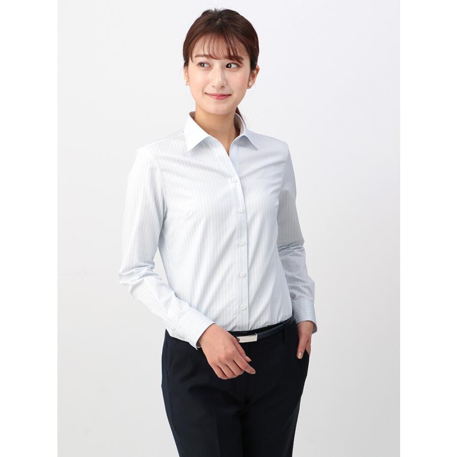 シャツ ブラウス レディース Easy Care Blouse スキッパーカラー ストライプ サックスブルー ホワイト ザ スーツカンパニーpaypayモール店 通販 Paypayモール
