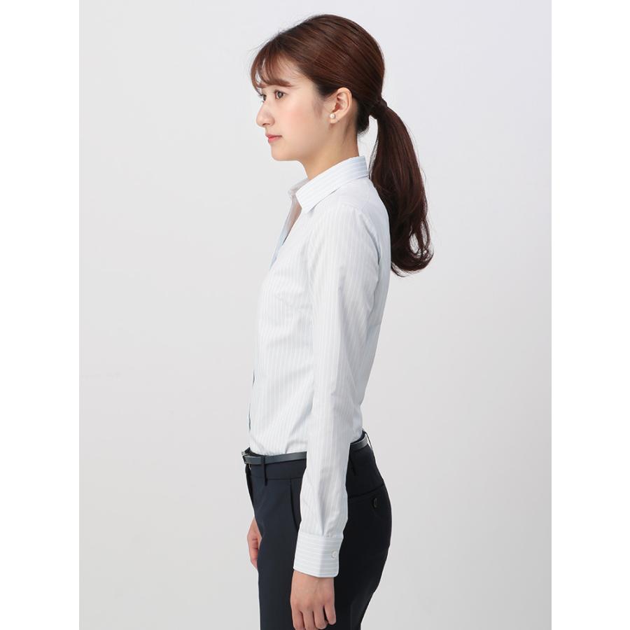 シャツ ブラウス レディース Easy Care Blouse スキッパーカラー ストライプ サックスブルー ホワイト ザ スーツカンパニーpaypayモール店 通販 Paypayモール