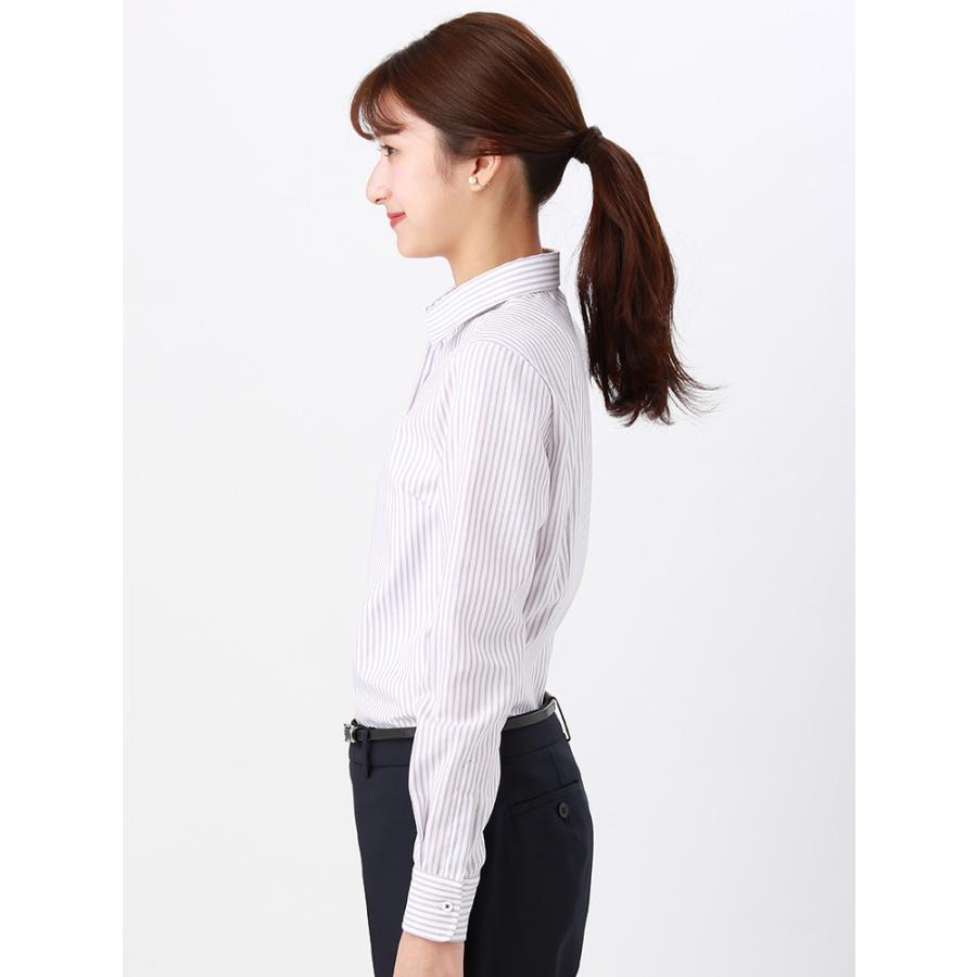 シャツ ブラウス レディース Easy Care Blouse レギュラーカラー ストライプ ホワイト パープル ザ スーツカンパニーpaypayモール店 通販 Paypayモール