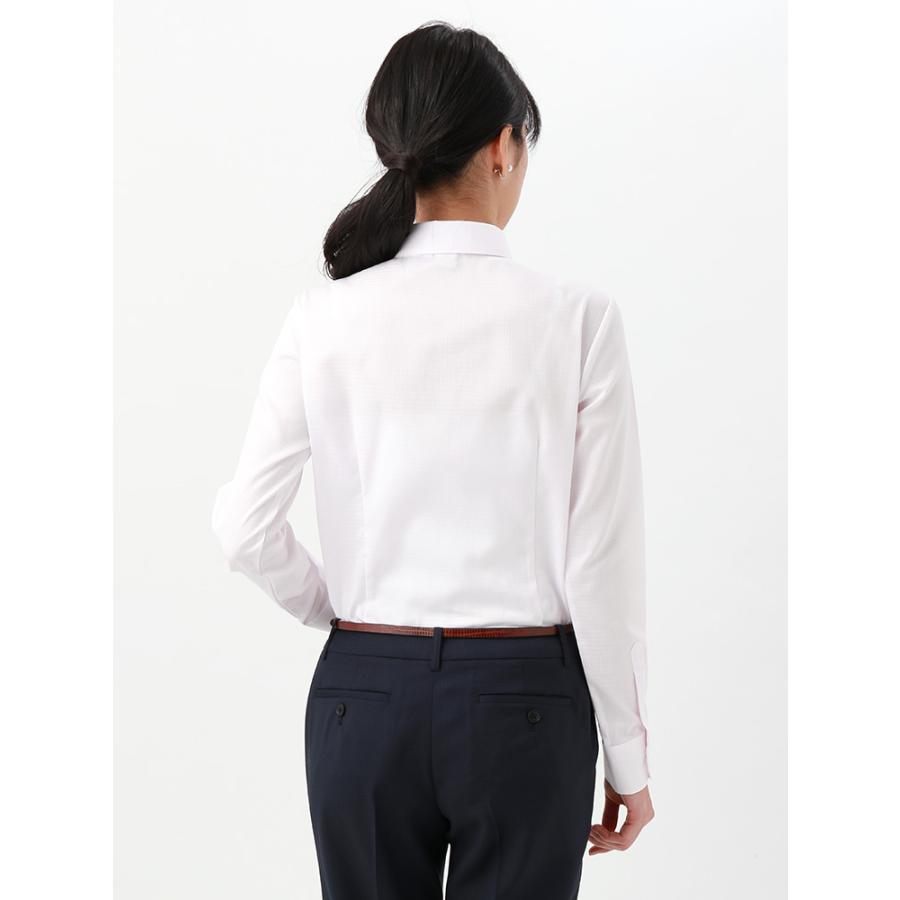 シャツ ブラウス レディース Easy Care Blouse リボン付きレギュラーカラー シャドーチェック ピンク ザ スーツカンパニーpaypayモール店 通販 Paypayモール