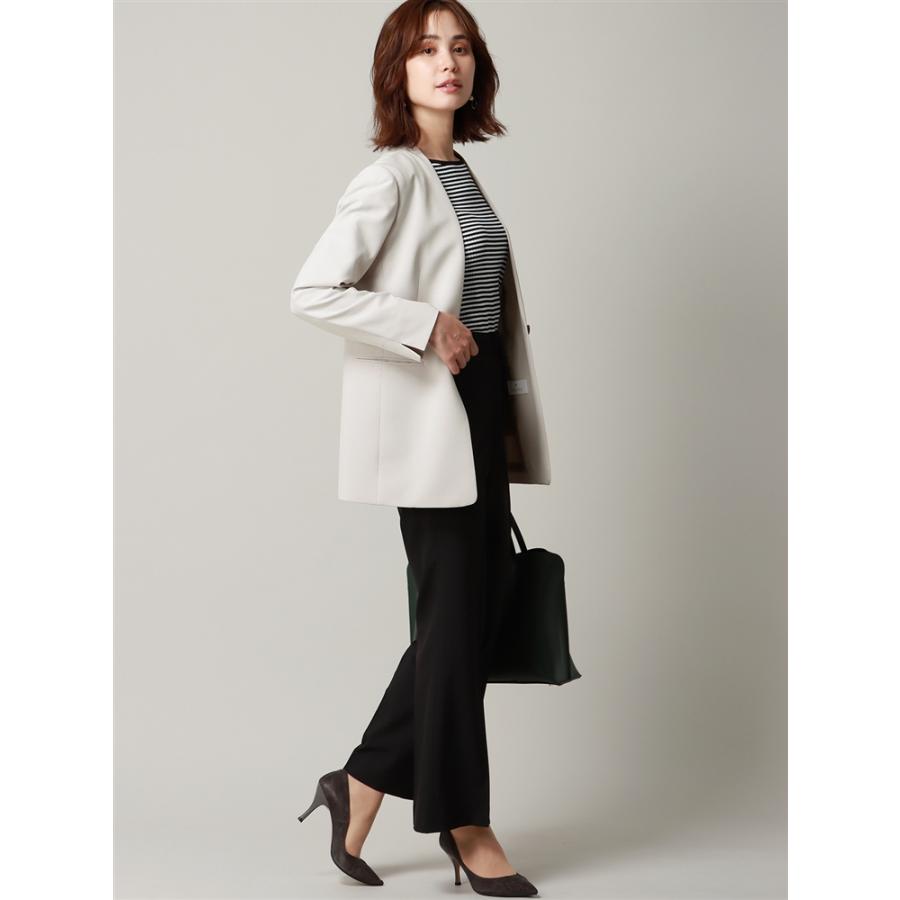 【新品未使用】ホワイト フルジップ ジャケット レディース SUIT SQUARE Vカラージャケット レディース 春夏 秋冬 ライト