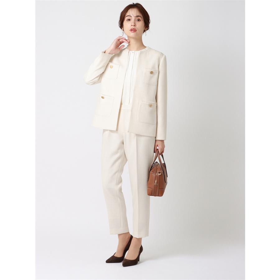 SUIT SQUARE 【スーツスクエア】レディース タックテーパードパンツ  