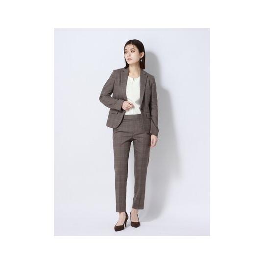 美品✨スーツスクエア パンツスーツ 3点セット グレンチェック ダブルブレスト SUIT SQUARE（スーツスクエア） 【スーツスクエア】レディース
