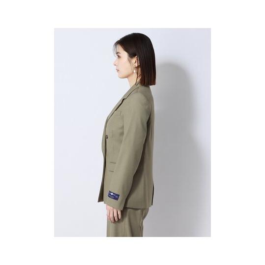 HELMUT LANG カーキダブルブレストジャケット S ダブルブレストジャケット／Carreman／ウォッシャブル