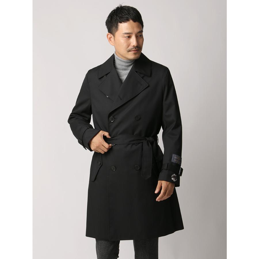 コート アウター メンズ 秋冬 Canonico 撥水 ウールナイロンツイル ダブルトレンチコート ブラック ザ スーツカンパニーpaypayモール店 通販 Paypayモール