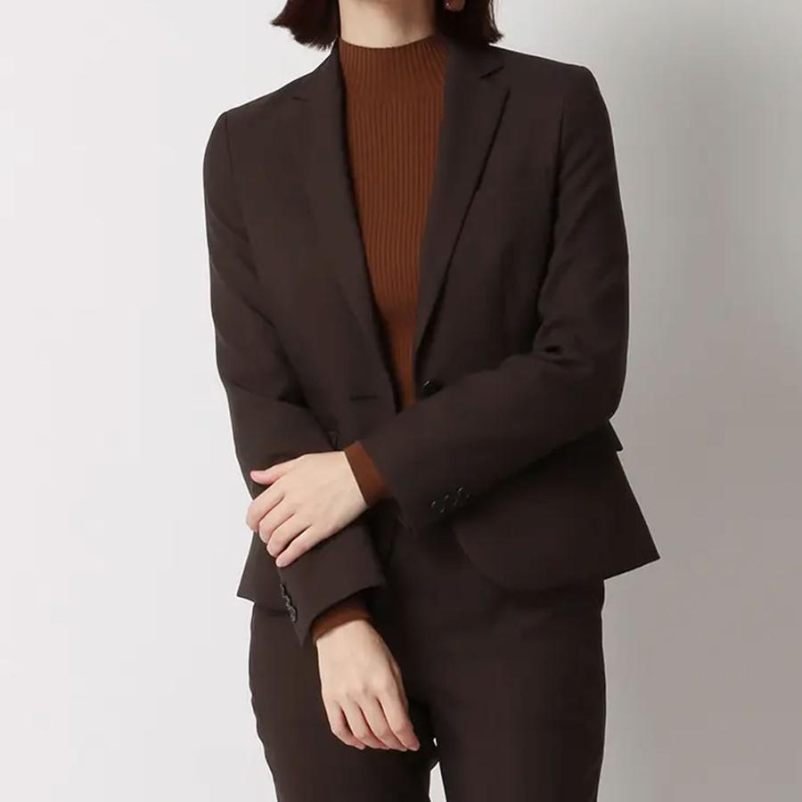 【新品タグ付】セットアップ スーツ ストレッチ 撥水 ダークブラウン ストライプ Perfect Suit FActory（パーフェクト スーツ ファクトリー